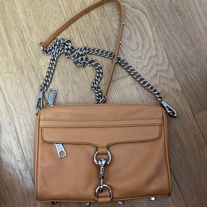 Rebecca Minkoff chain tan leather crossbody purse brand new -smoke free home